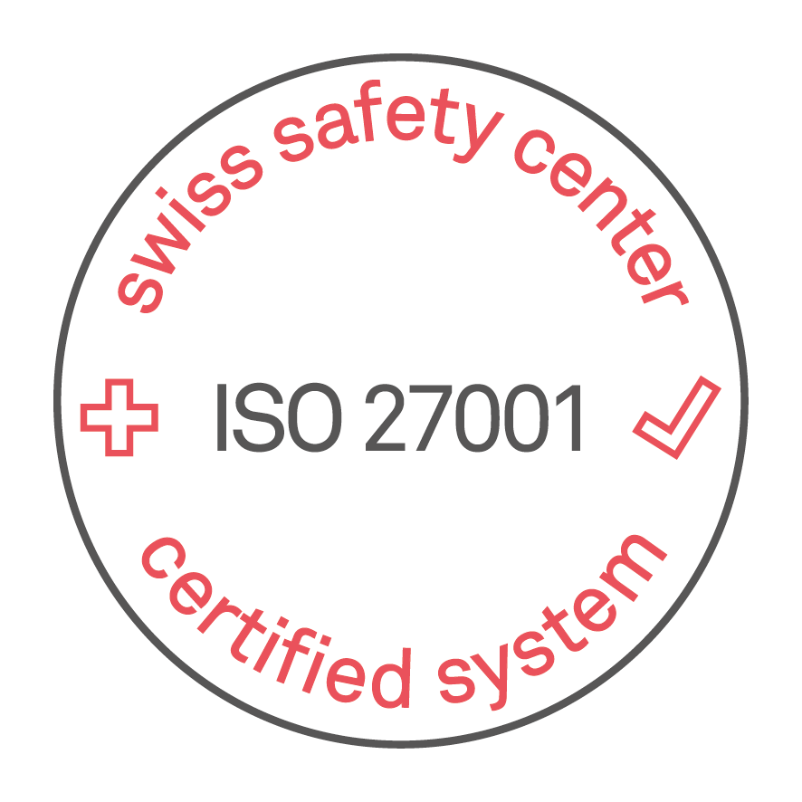swiss safety center certified system - ISO27001